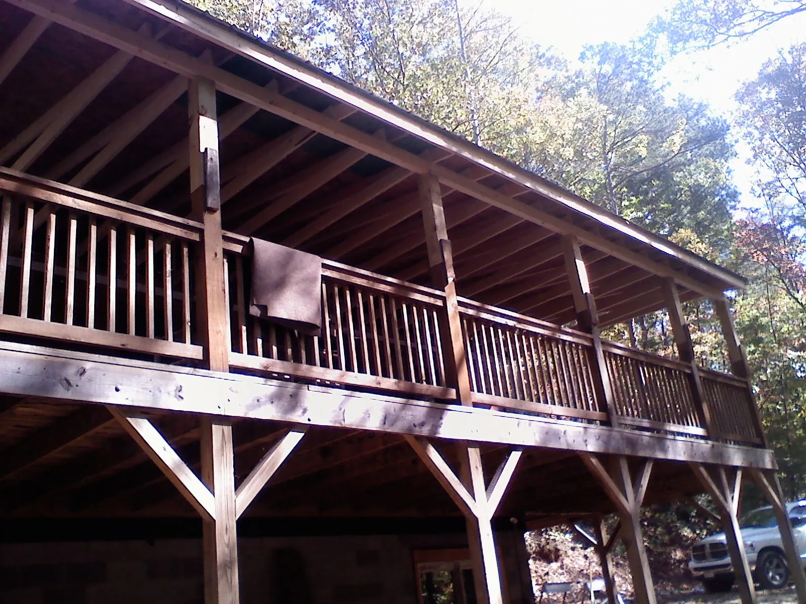 Timber framing under a new elevated porch and deck — Roof Leak Repair in Skippers by Roofing Brothers